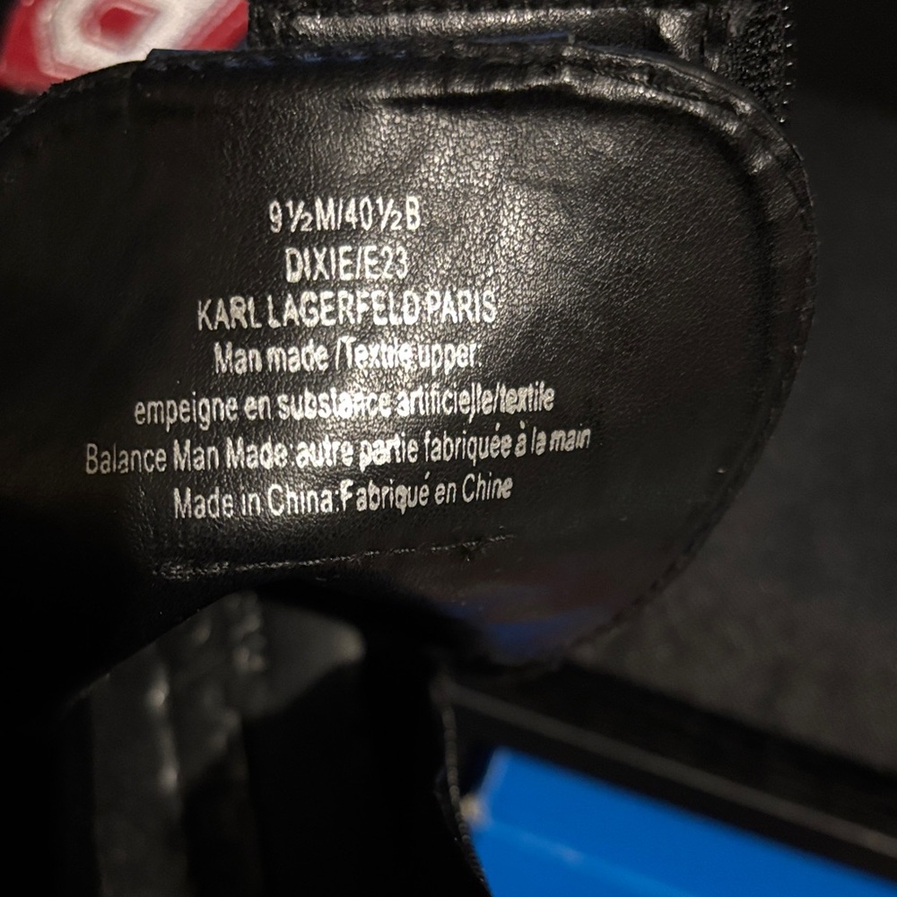 Karl Lagerfeld Paris Zip Up Combat Boots - Picture 5 of 5